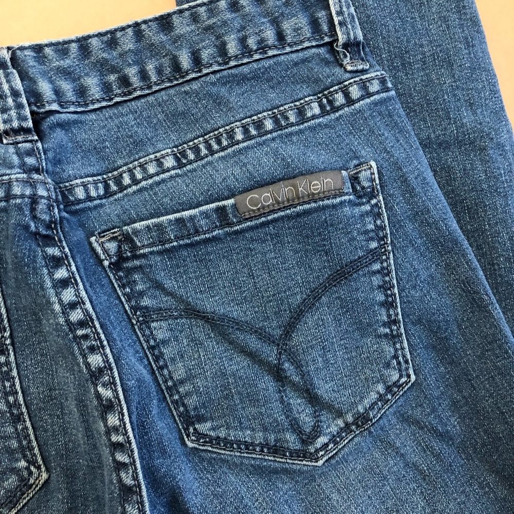 Calvin Klein Classic Blue Straight Leg Jeans - Picture 8 of 12